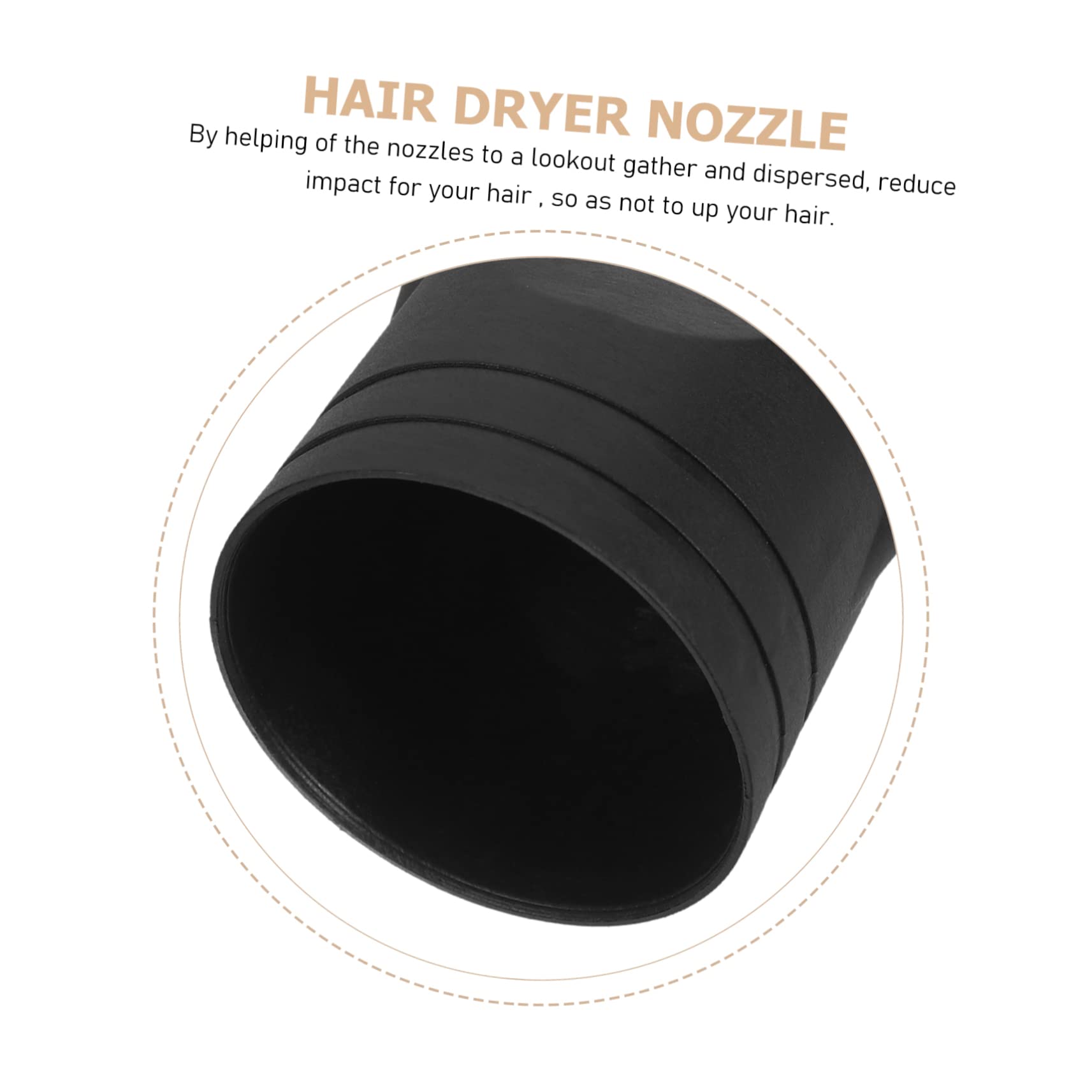 Boquilla difusora universal para secador de pelo, accesorio de nailon negro para un mejor estilo y control del encrespamiento, se adapta a secadores de pelo de 1.57 a 1.89 pulgadas 3