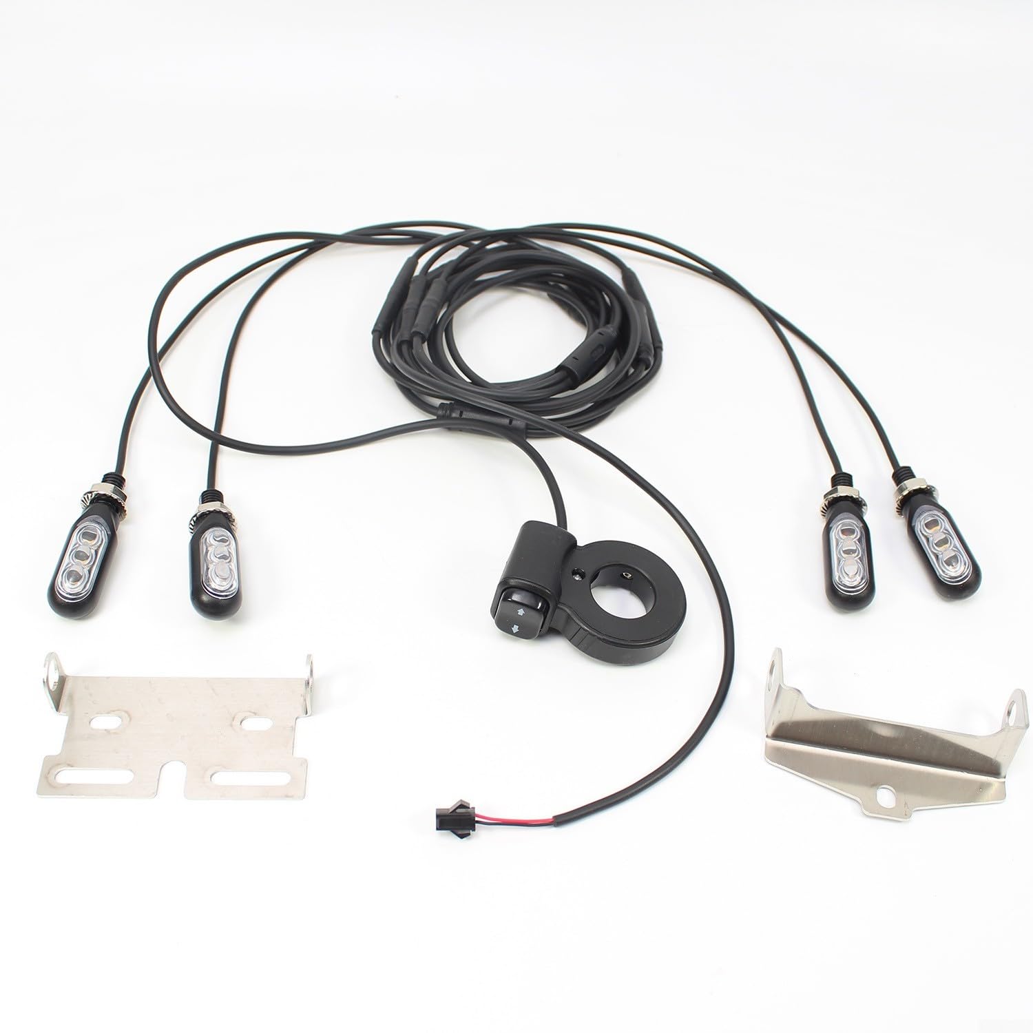 Kit d'éclairage électrique pour vélo, phare avant et arrière 12 V avec clignotant, étanchéité IP65 pour moto, scooter, vélo
