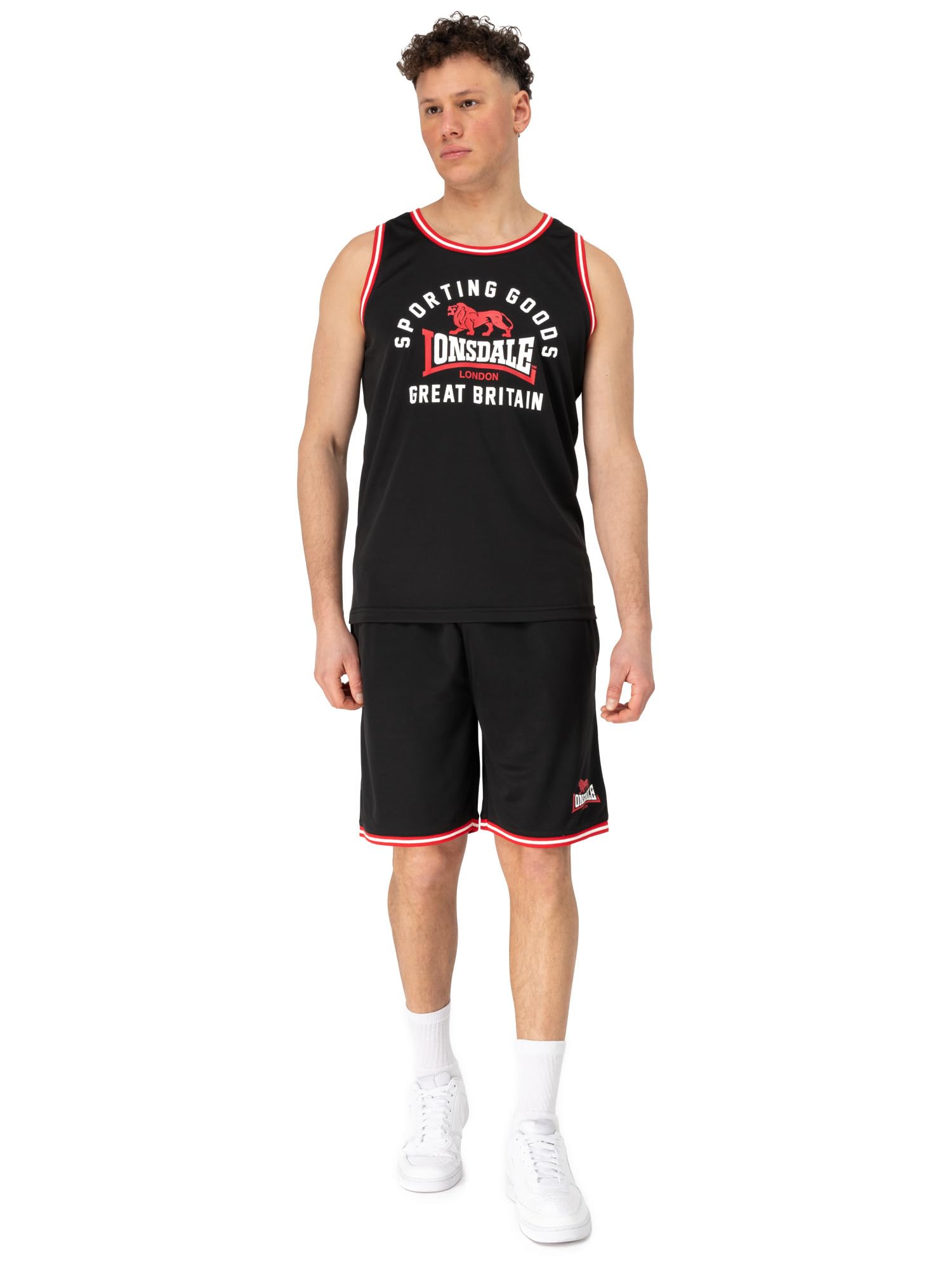 Lonsdale London Pewsey Uomo Tuta Nero Xl 100% Poliestere-image