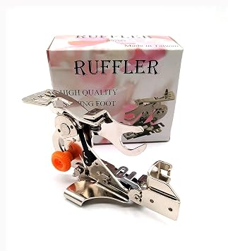 LNKA Ruffler Presser Foot Attachment Low Shank Foot for Janome Brother Singer Pfaff Rufler Sewing Machine # 55705 Pink Box