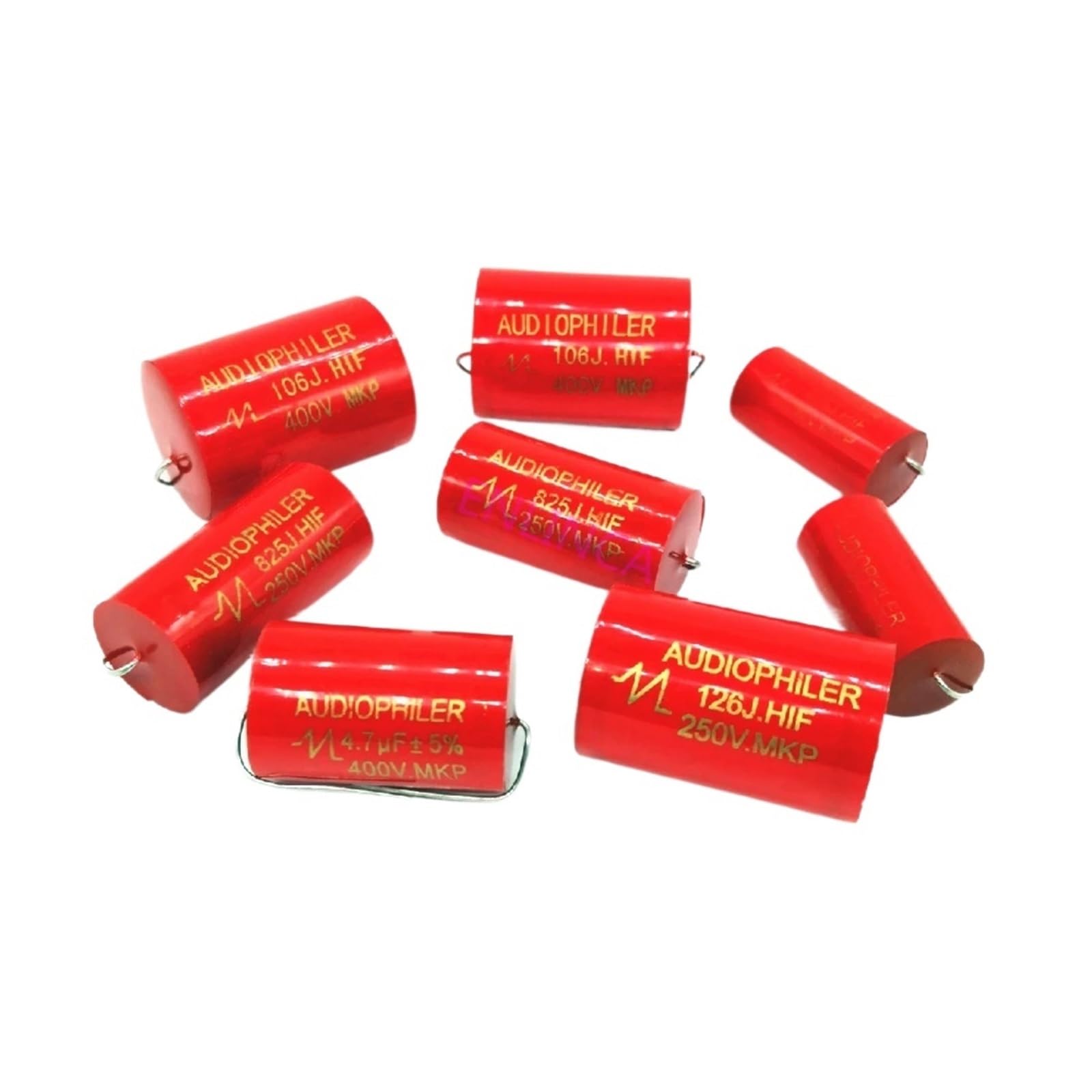 Condensateur audio MKP axial haut de gamme pour l'optimisation acoustique de votre amplificateur