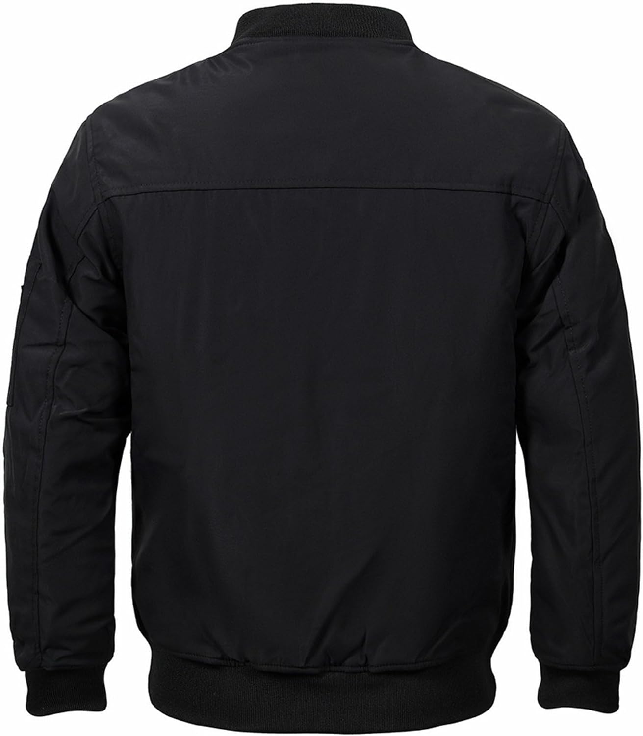 DGHM-JLMY Men's Jackets Bomber Jacket Full Zip Casual Padded Coats Fall Winter Warm Windbreaker Outwear With Pocket