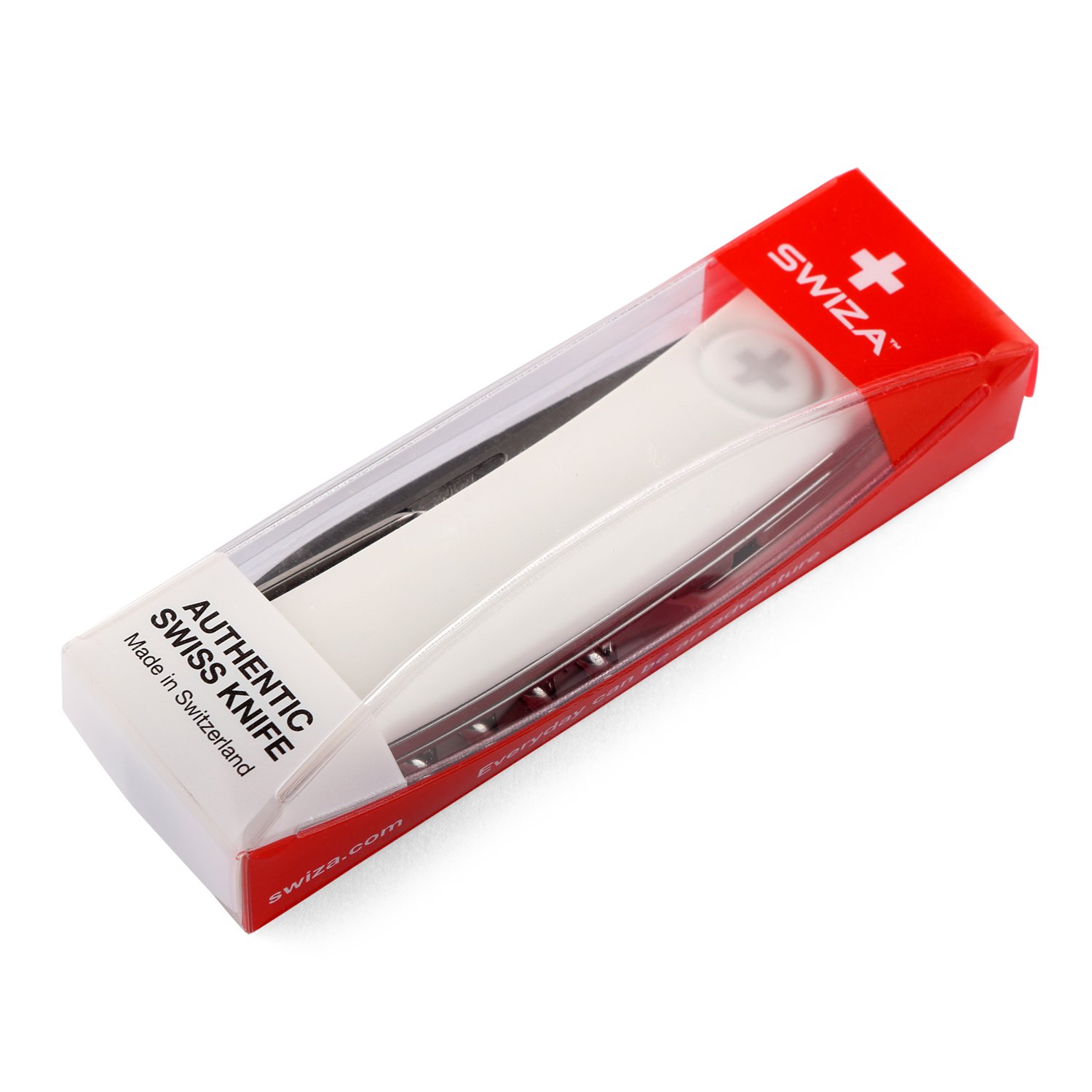 Swiza D03 Couteau Suisse, Verrouillage de la Lame, poignée Anti-dérapante Bols Rouge Noir Blanc Bleu, 16.8