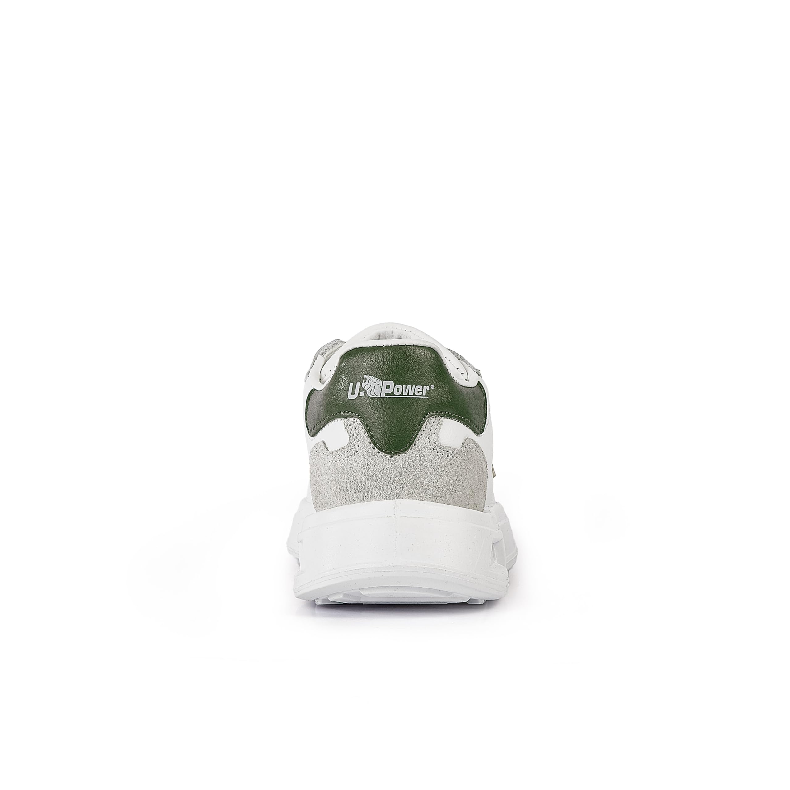 U-Power Urban Lifestyle Snake, Scarpe Sportive e Casual Bianche, Verdi e Beige in Morbida Pelle. Sneakers Basse con Suola Antiscivolo con Inserto Infinergy, Ideali per l'uso Quotidiano.