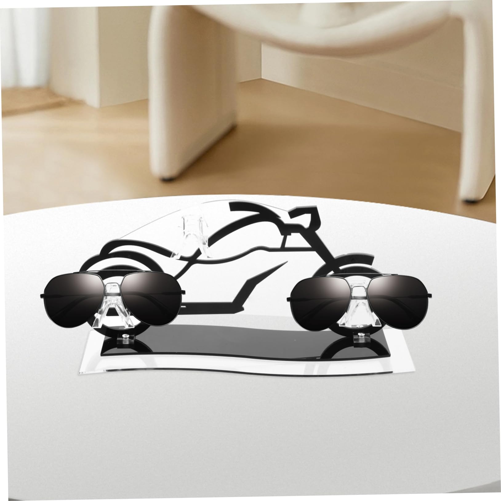 Alipis Portaocchiali Acrilico Forma Espositore per Occhiali da Sole con Base Stabile per Occhiali per Scrivania e Decorazioni Moderni Organizer per da Sole