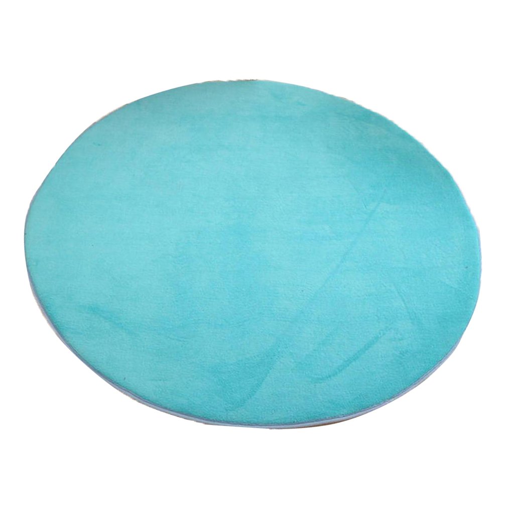 100 cm morbido peluche bambini tenda tappeto tappeto tappeto cuscino camera da letto – rotondo blu, come descritto