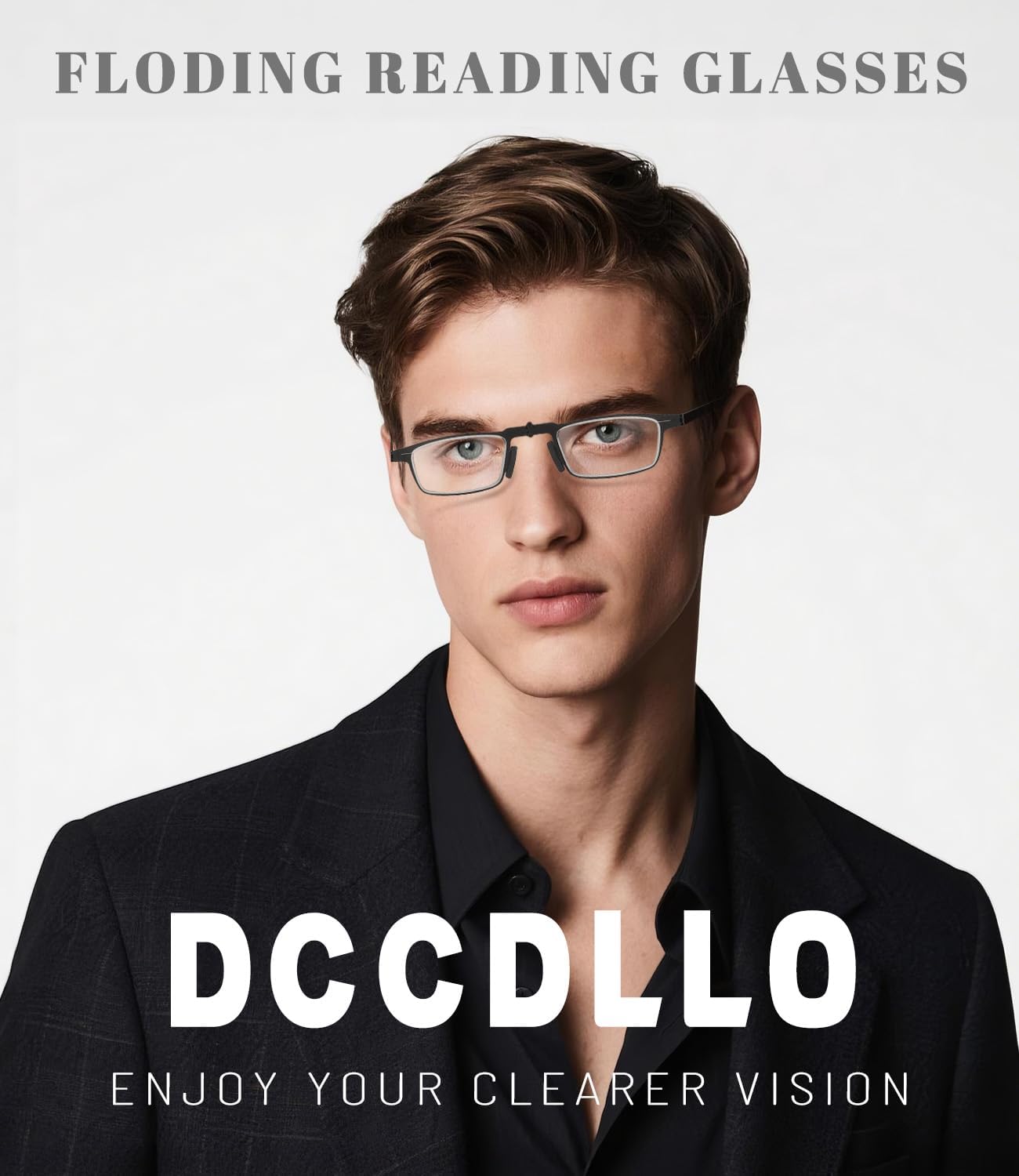 Folding Reading Glasses Blue Light Blocking Women Men with Flat Hard Case Pocket Computer glasses - Image 2