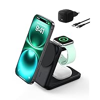 Belkin UltraCharge Caricatore Wireless Magnetico Qi2, Stazione di Ricarica 3 in 1 25W