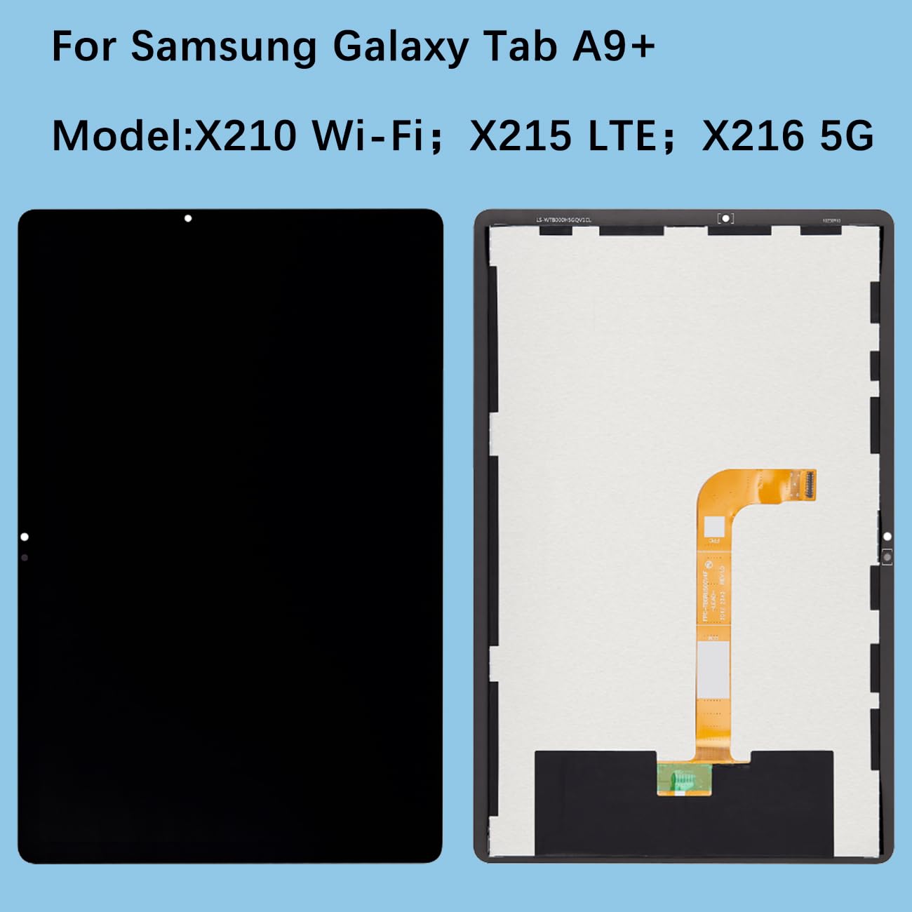 Pantalla LCD de repuesto para Samsung Galaxy Tab A9+ A9 Plus X210 X215 X216 (negro, 11 pulgadas)