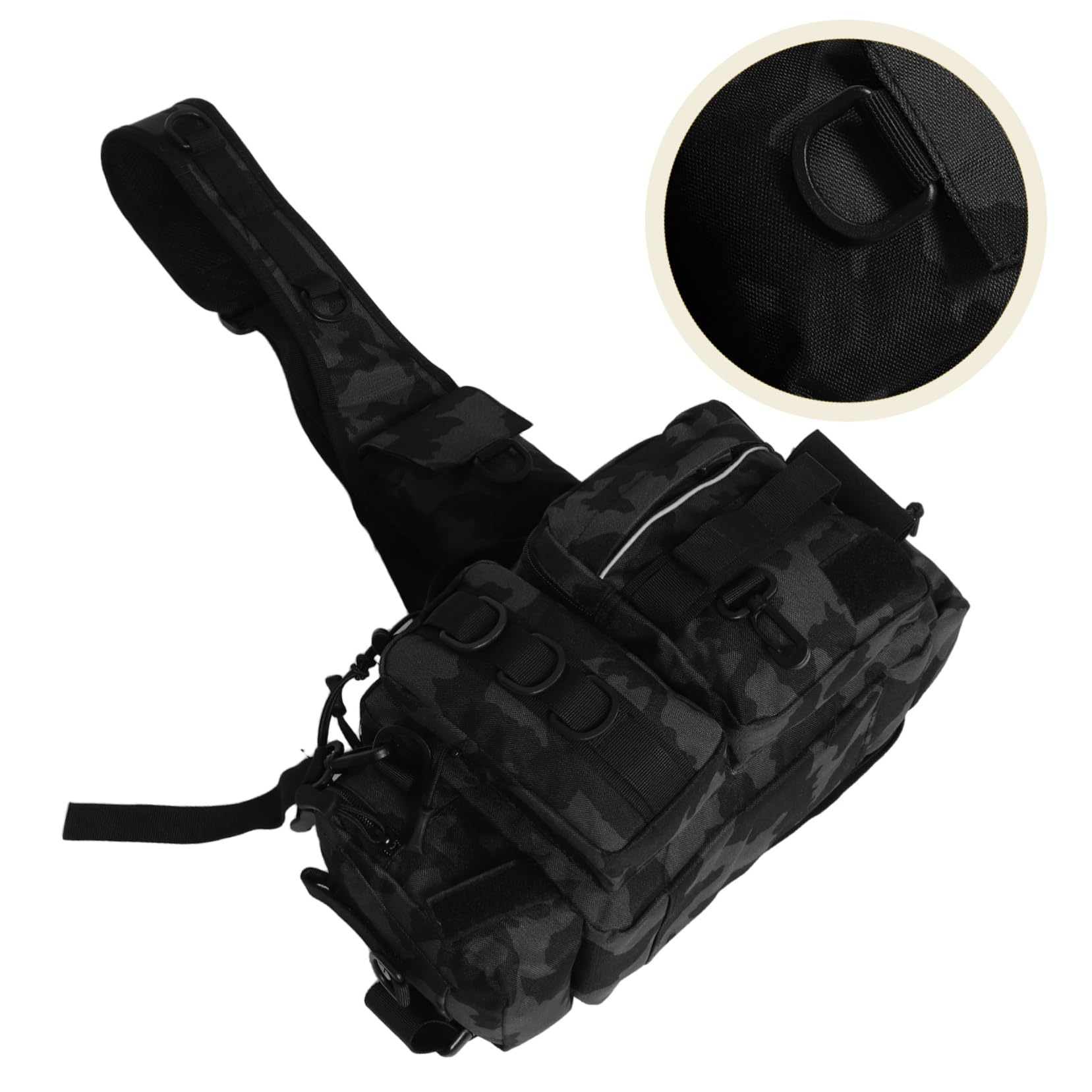 Yardwe Borsa Tracolla per Attrezzatura da Pesca Resistente con Porta-Attrezzi Zaino da Spalla per Esterni Escursionismo Caccia e Campeggio