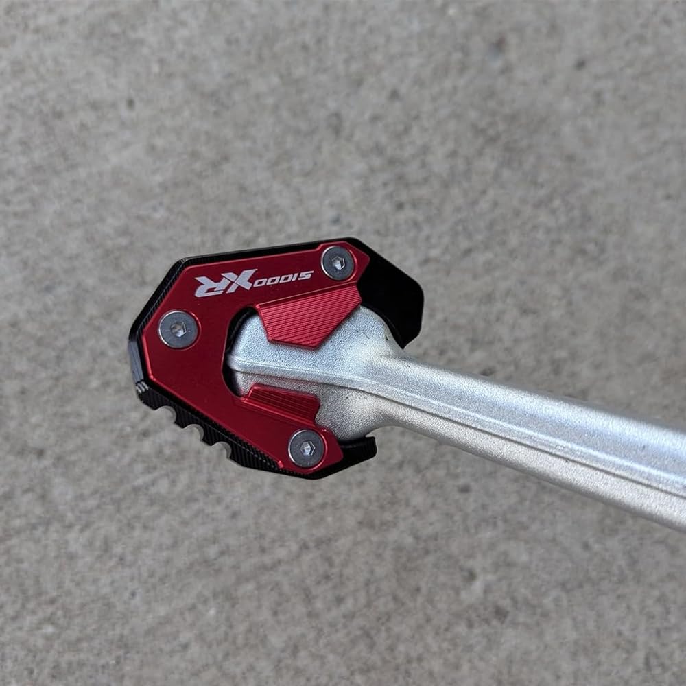 Modeer per BMW S1000XR 2020-2024 Cavalletto laterale in alluminio per moto CNC Ingrandisci l'estensione s 1000 xr s1000 xr s 1000xr Accessori (rosso)