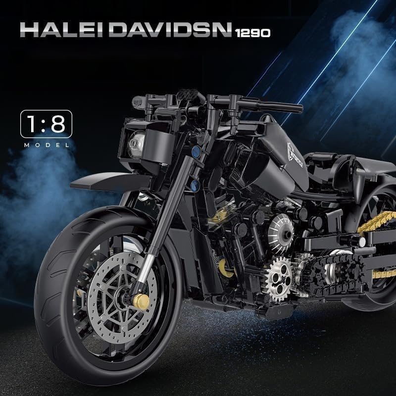 FULHOLPE Motorcycle Building Kit Superbike, Build A Model Motorcycle, MOC Racing Motorcycle Building Blocks Compatible with Major Brands - 586 Pieces