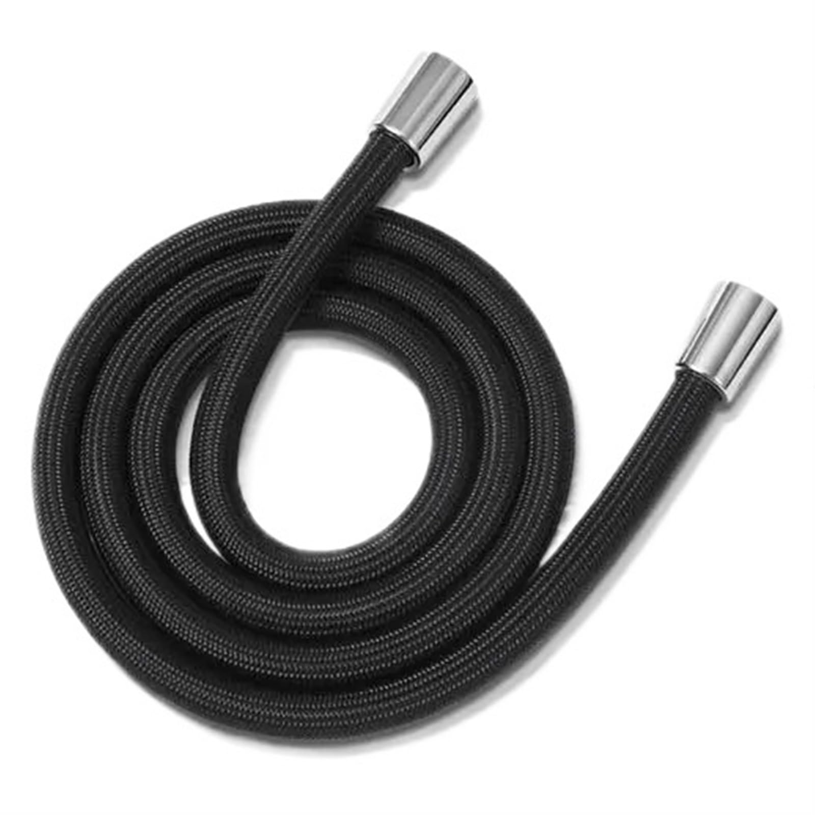 Manguera de Ducha Manguera de ducha mano antibobinado, tubo Flexible GI/2, interfaz Universal alta presión, nailon for baño(Black-1.5meter)