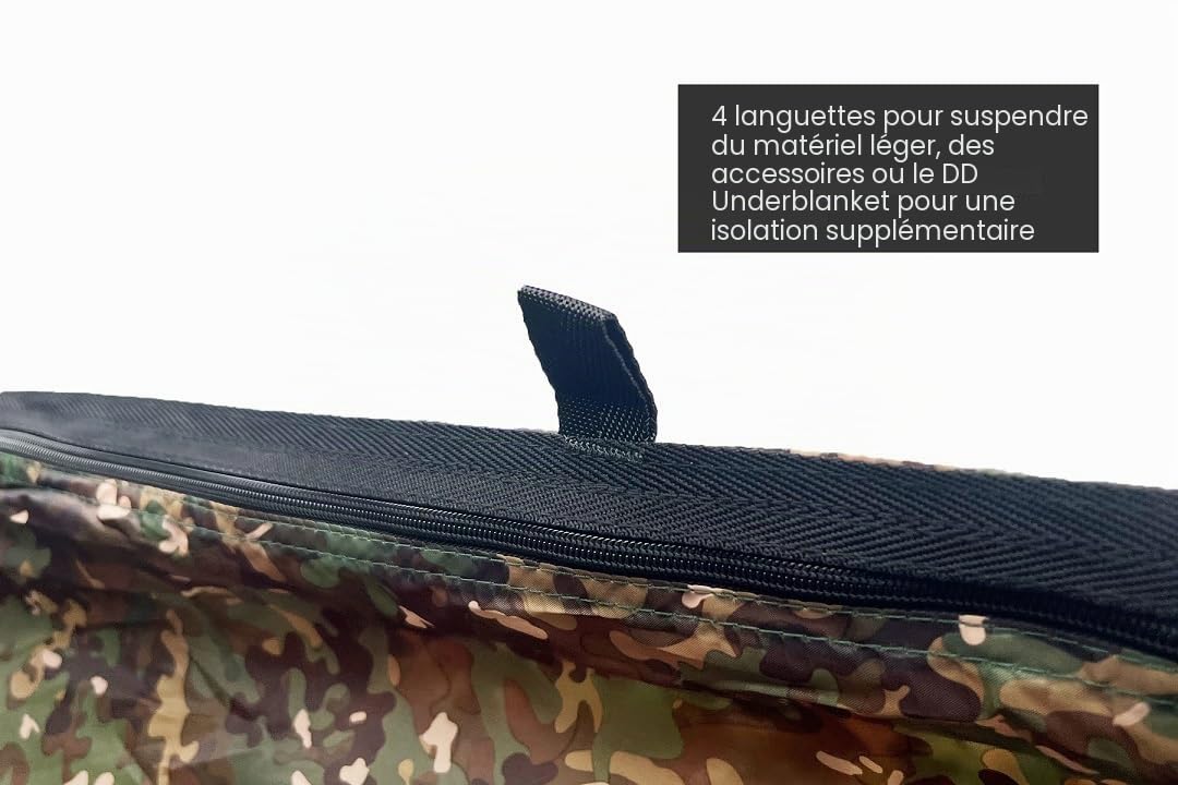 DD Hammocks MC Hamac de camping léger double couche camouflage pour randonnée et bushcraft, installation facile