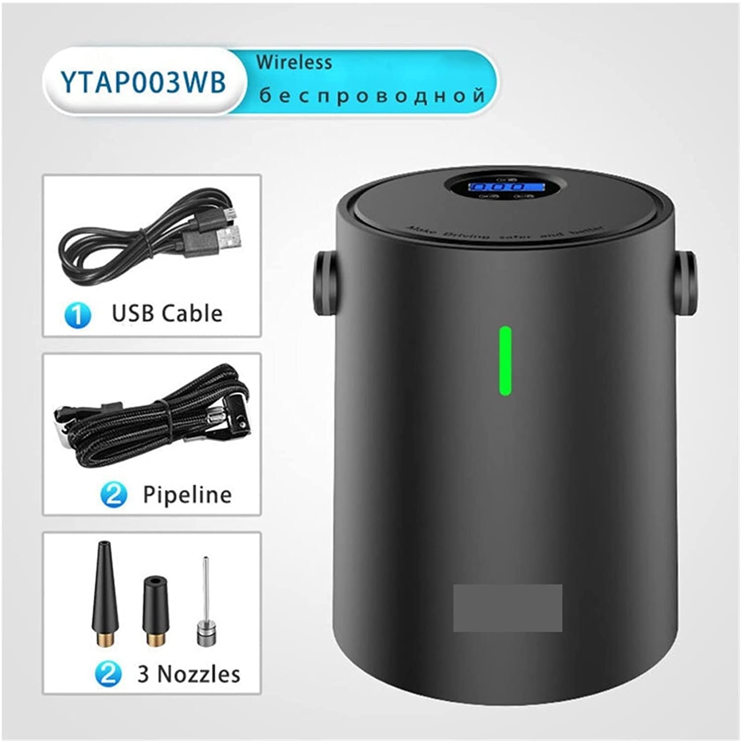 Gonfiatore per pneumatici per auto digitale Compressore d'aria per auto intelligente Pompa gonfiabile per pneumatici 12V Gonfiatore per pneumatici automatico portatile Ricaricabile per pneum