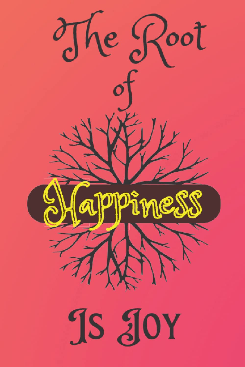 The root of happiness is joy: Black white ruled line paper journal, holiday notebook, Santa Claus light soft cover book, writing notes/journal gift ... adults and kids. 120 pages of 6 by 9 inches