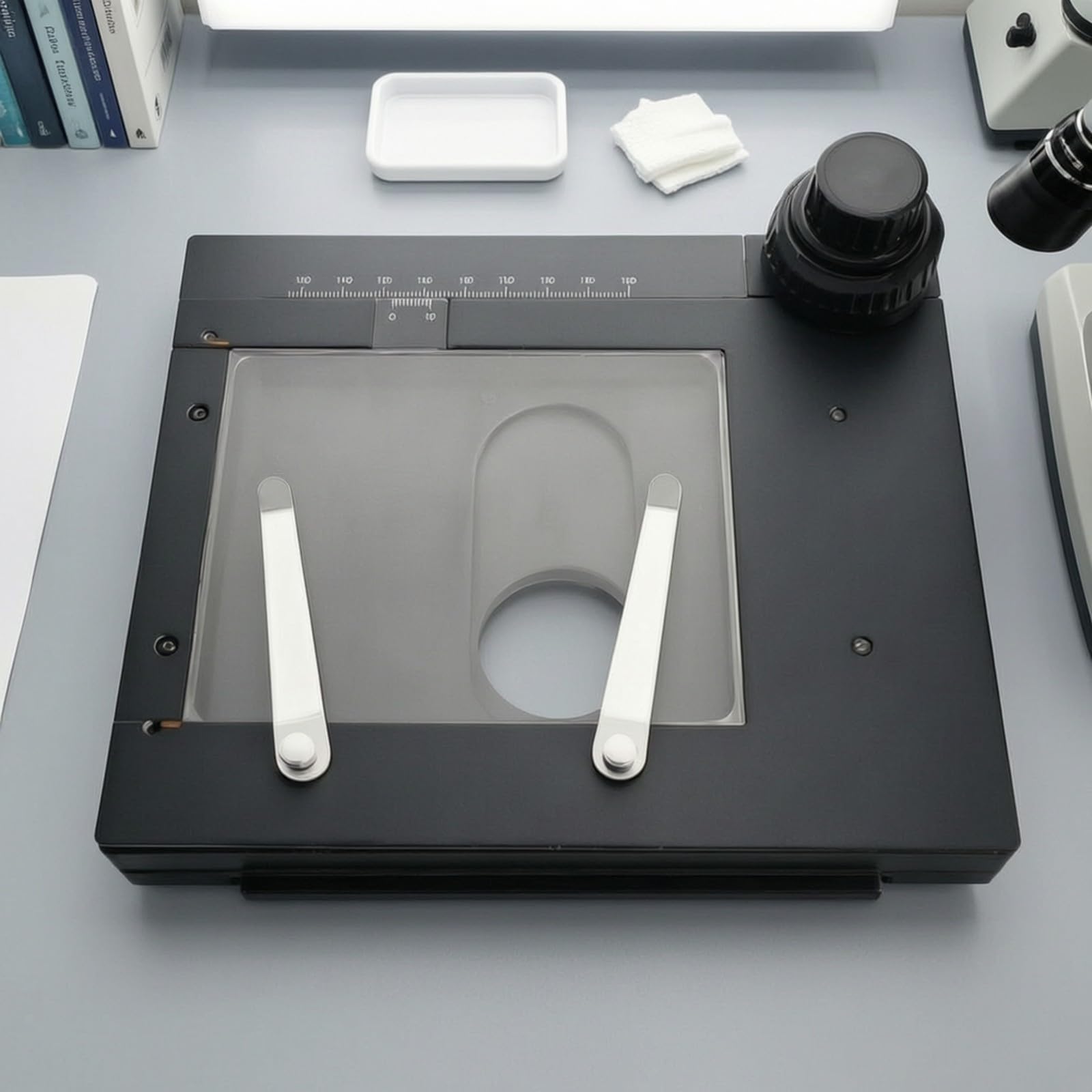 Sharplace Mecánica Móvil para o | Versátil, Etapa Móvil o con Escala, Reemplazo Confiable, Accesorio slizan table para Portaobjetos, BL