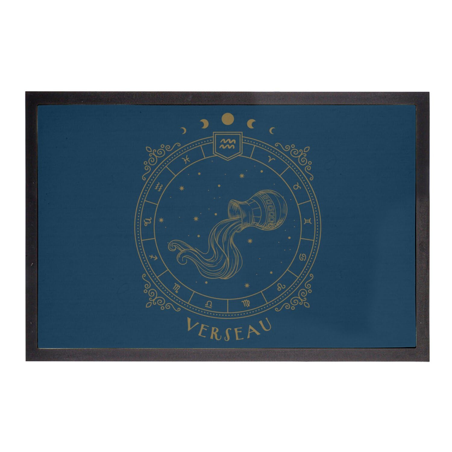 Tapis de porte Verseau bleu pour sublimer l'entrée des passionnés de tarot