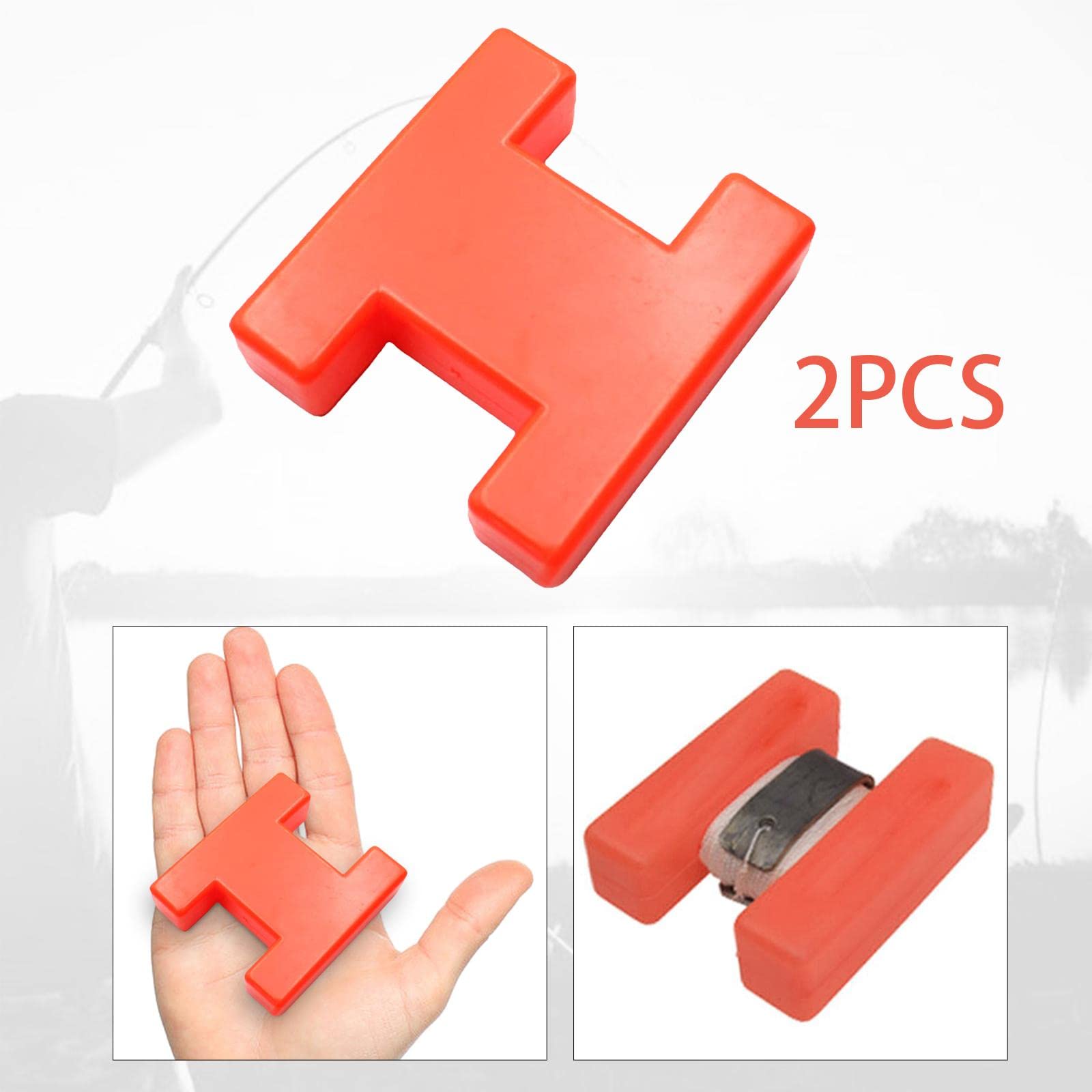 Newmind 2Pcs Red H Block Marker Buoy Accessories, 2 inch Long Tackle for Carp Fishing Catfish