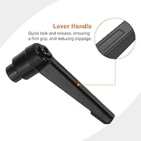 Vista 4 de uxcell 2 perillas ajustables M5, mango de rosca hembra, botón de trinquete de liberación rápida, perno giratorio para maquinaria de torno