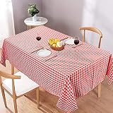 AMZLOKAE Checkered Tablecloth Buffalo Plaid Tablecloth 52''x52'' Red White Checked Tablecloth Gingha