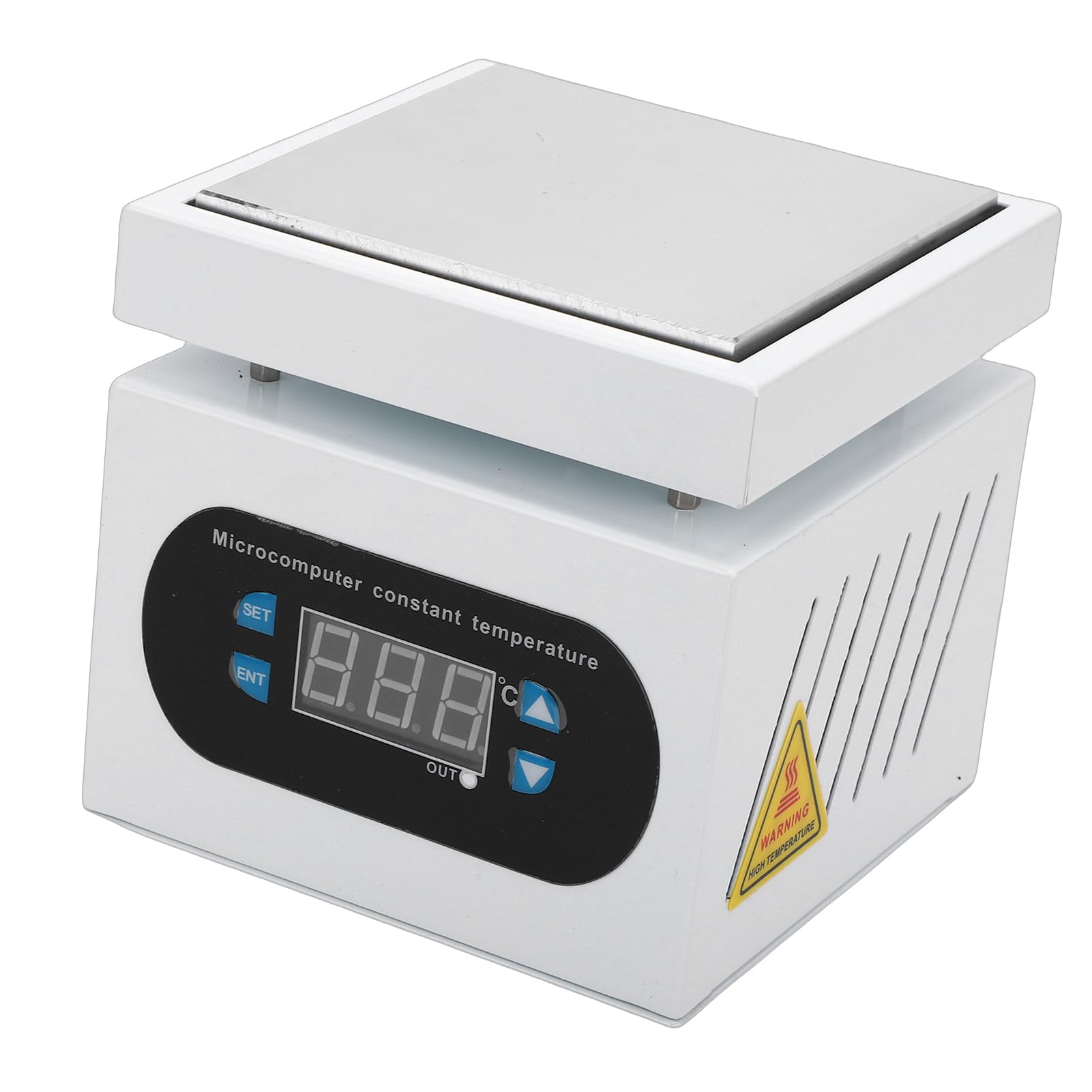 Placa de Calentamiento para Soldadura BY1010 350W 100x100mm, Estación de Precalentamiento con Placa de Aluminio de Aviación y Tecnología Multitubo, Control de Temperatura 0-400℃, (Enchufe de