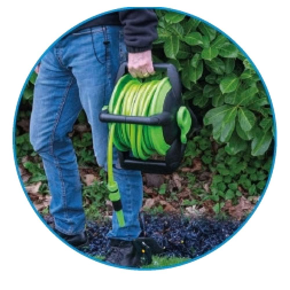 RIBIMEX Dévidoir tuyau arrosage 15m - PRA/DB.11041 Noir et vert