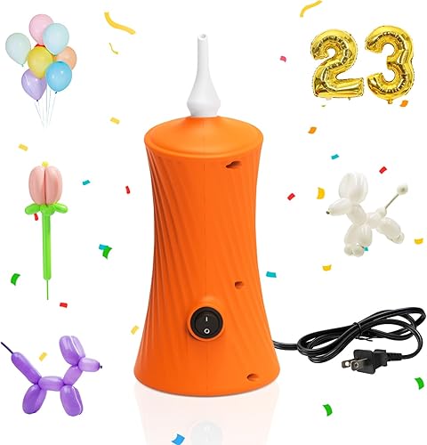 AXHJ Balloon Pump Electric Air Pumps for Long Balloons, Electric Air Balloon Pump, Balloon Inflator for Foil Twisty Animal Balloons in Birthday