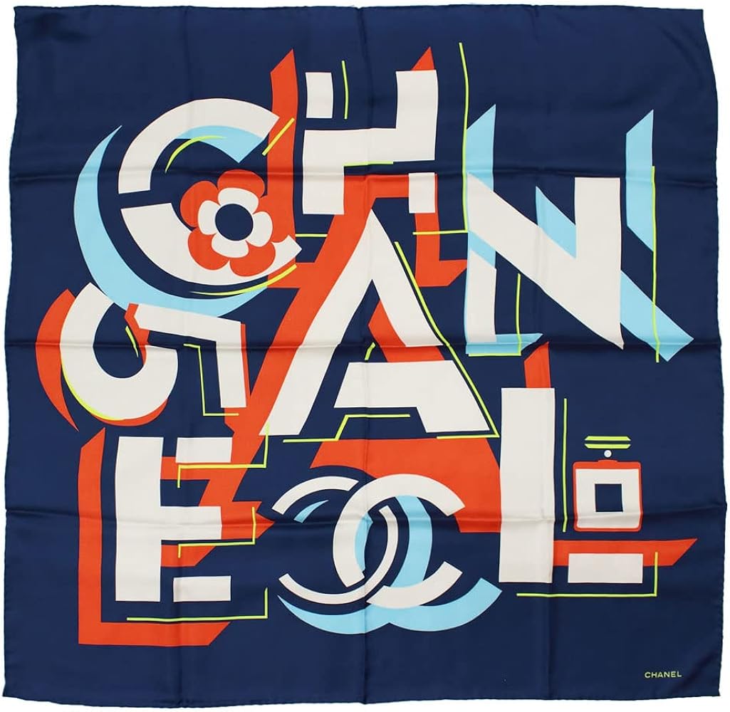 Amazon | [CHANEL] [シャネル] スカーフ シルク レディース 縦90×横