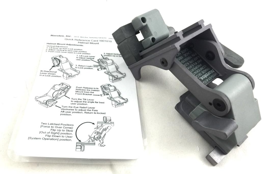 Norotos USGI Titanium RHNO II Night Vision Goggle (NVG) Rhino Mount for ACH PASGT MICH Helmets (Gray)