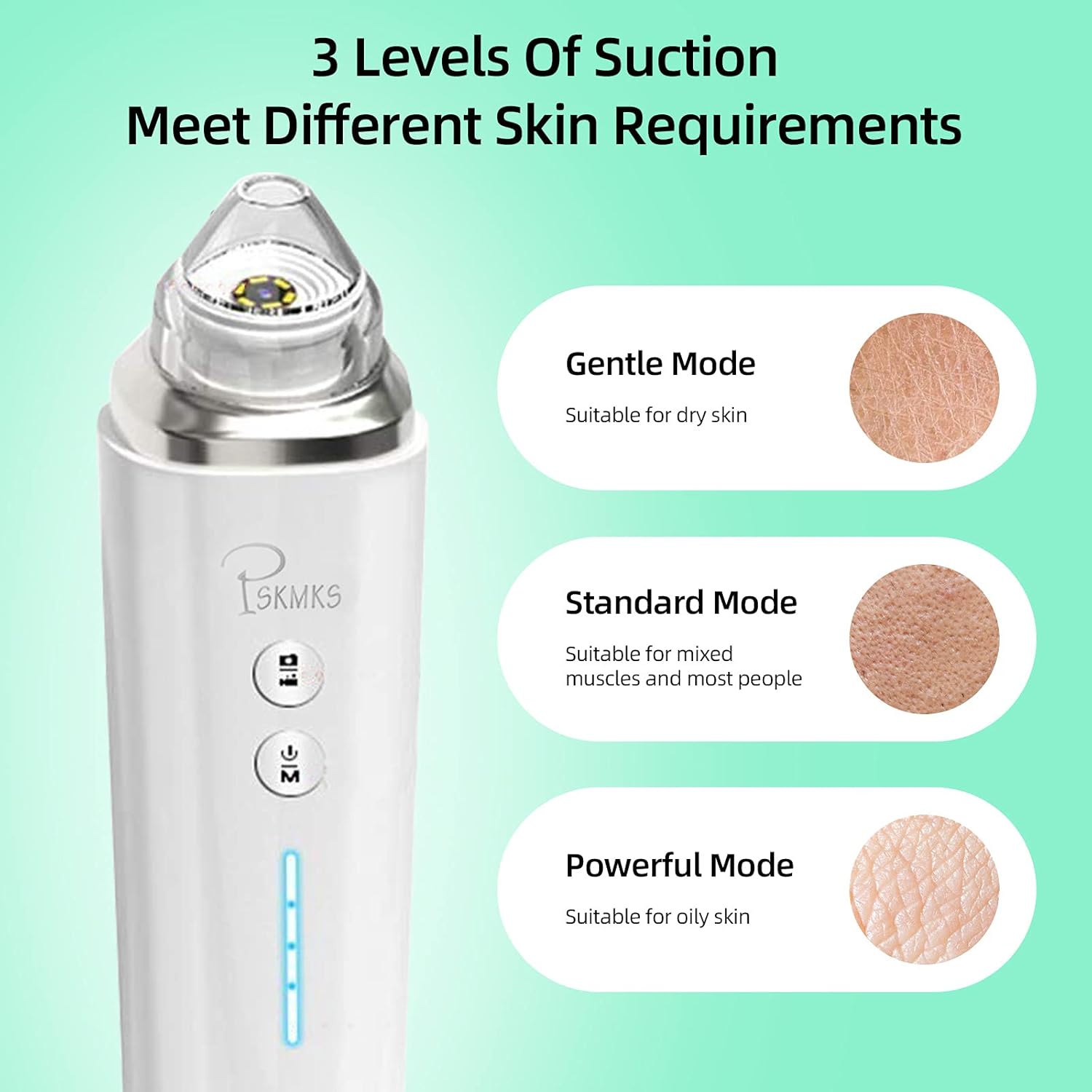 PSKMKS Blackhead Remover Vacuum with Camera 2021 Upgraded 5.0 MP Visual Facial Pore Cleaner USB Rechargeable Acne Comedone Whitehead Extractor Sucker Tool Blackhead Remover Kit Suction for Women & Men : Beauty & Personal Care