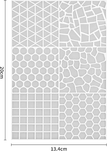 Miniatura 6 de Moldes decorativos de resina para mosaico varios azulejos de mosaico formas de cavidad moldes de silicona para resina epoxi para arte manualidades