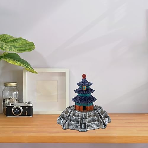 Miniatura 4 de DOITOOL Estatua de la pagoda en miniatura, estatua de altar, pabellones de resina, pabellones de té, decoración de mascotas, figuras japonesas de