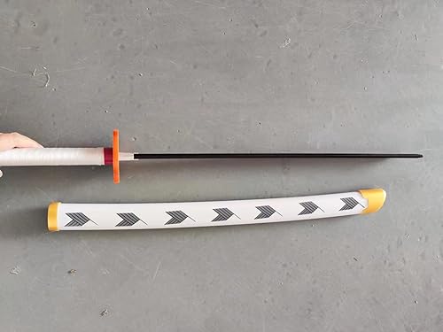 Miniatura 8 de Espadas de cosplay Agatsuma Zenitsu Samurai, espada Katana, espada de juguete de plástico para juego de disfraces, Halloween, cosplay, regalo, 4030