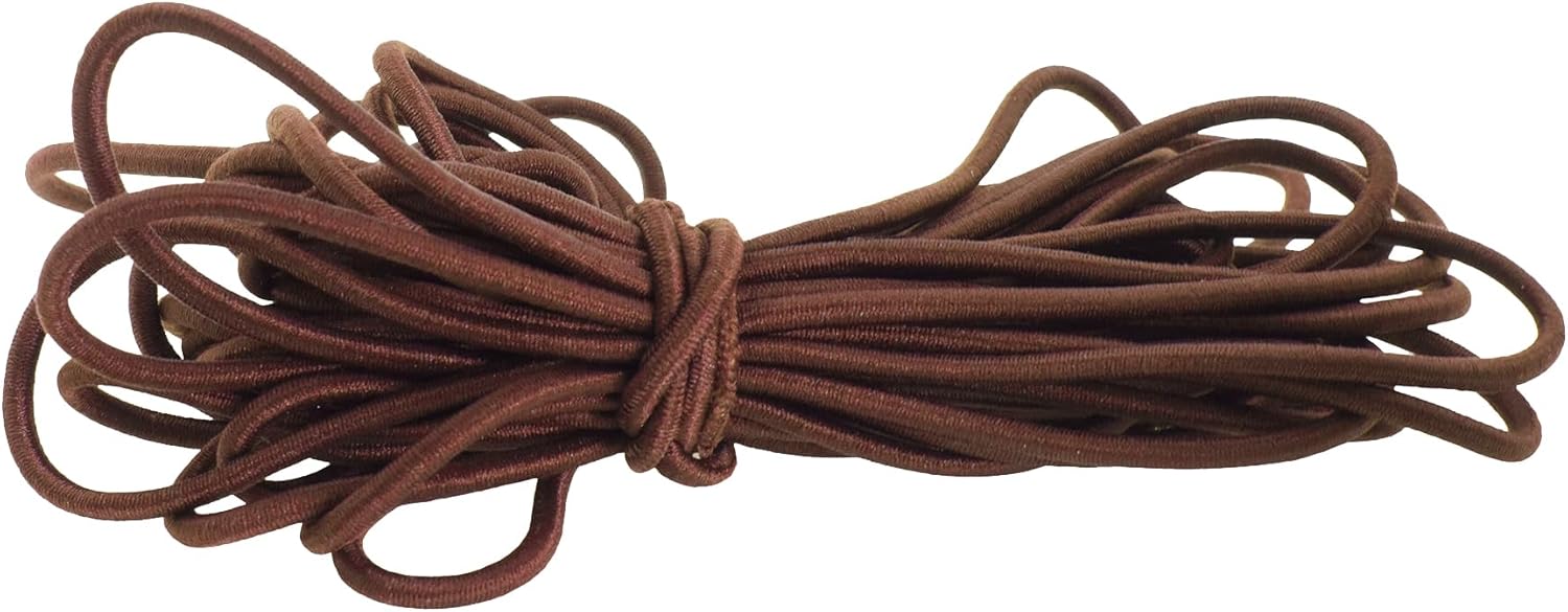 Mandala Crafts Brown Shock Cord & Plastic Cord Locks for Elastic Drawstring Clips - Bungee String & Spring Toggle Cord Ends Stopper Clamps for Shoelace Paracord - Image 5