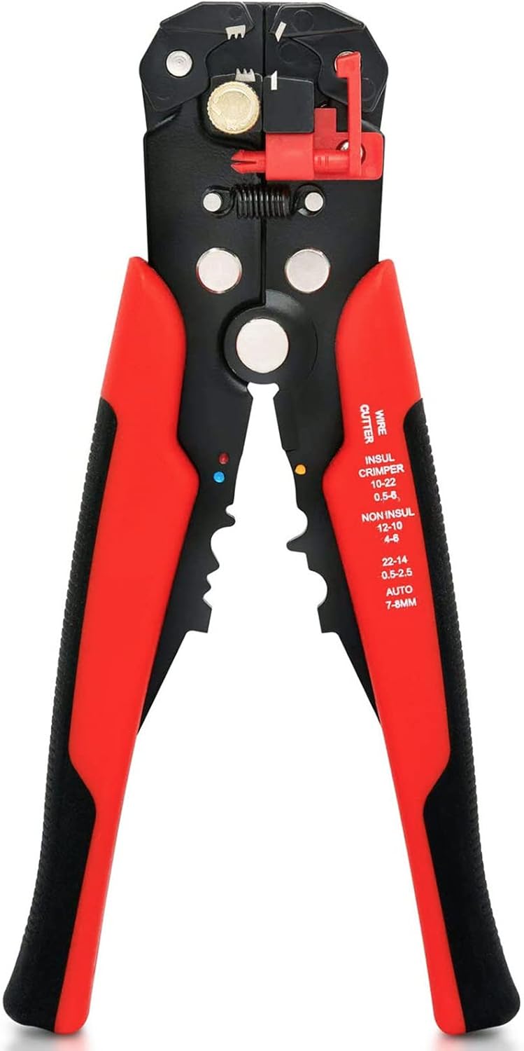 3 in 1 Automatic Self-Adjusting Insulation Wire Stripper, Crimping Tool And Cutter, Stripping From 10 AWG to 24 AWG Wires, Cutting Pliers Tool