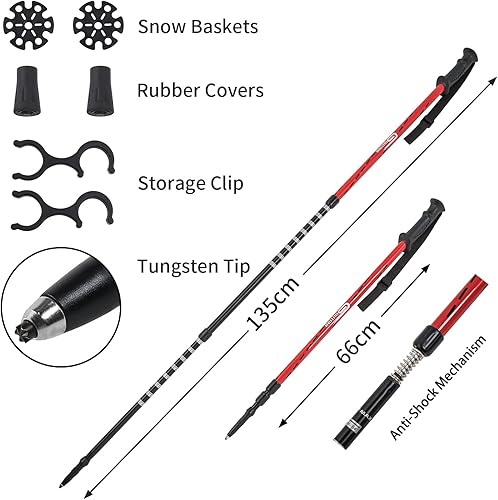 Miniatura 6 de Goutone - Raquetas de nieve ligeras de 212530 pulgadas para adultos, mujeres y hombres, zapatos de nieve de aleación de aluminio para senderismo y