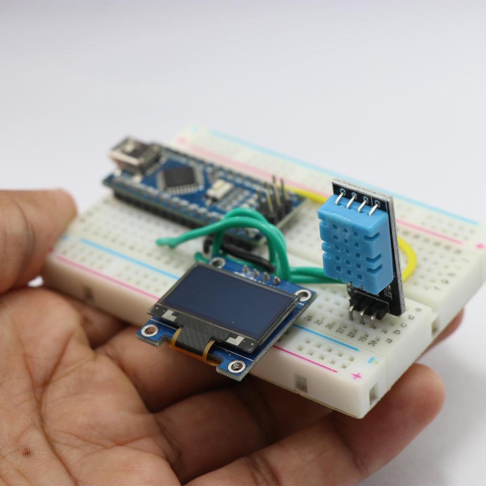 Lot de 5 écrans OLED, 0,96 ", 128 x 64 pixels OLED Display Driver, OLED Display Serial Auto-luminescent, Module d'affichage OLED IIC (jaune et bleu)