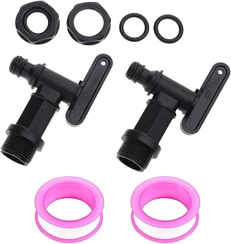 Pack Of 2 Outlet Tap For Water Butt 3/4Inch Replacement Tap For Water Butt Water Dispenser Replacement