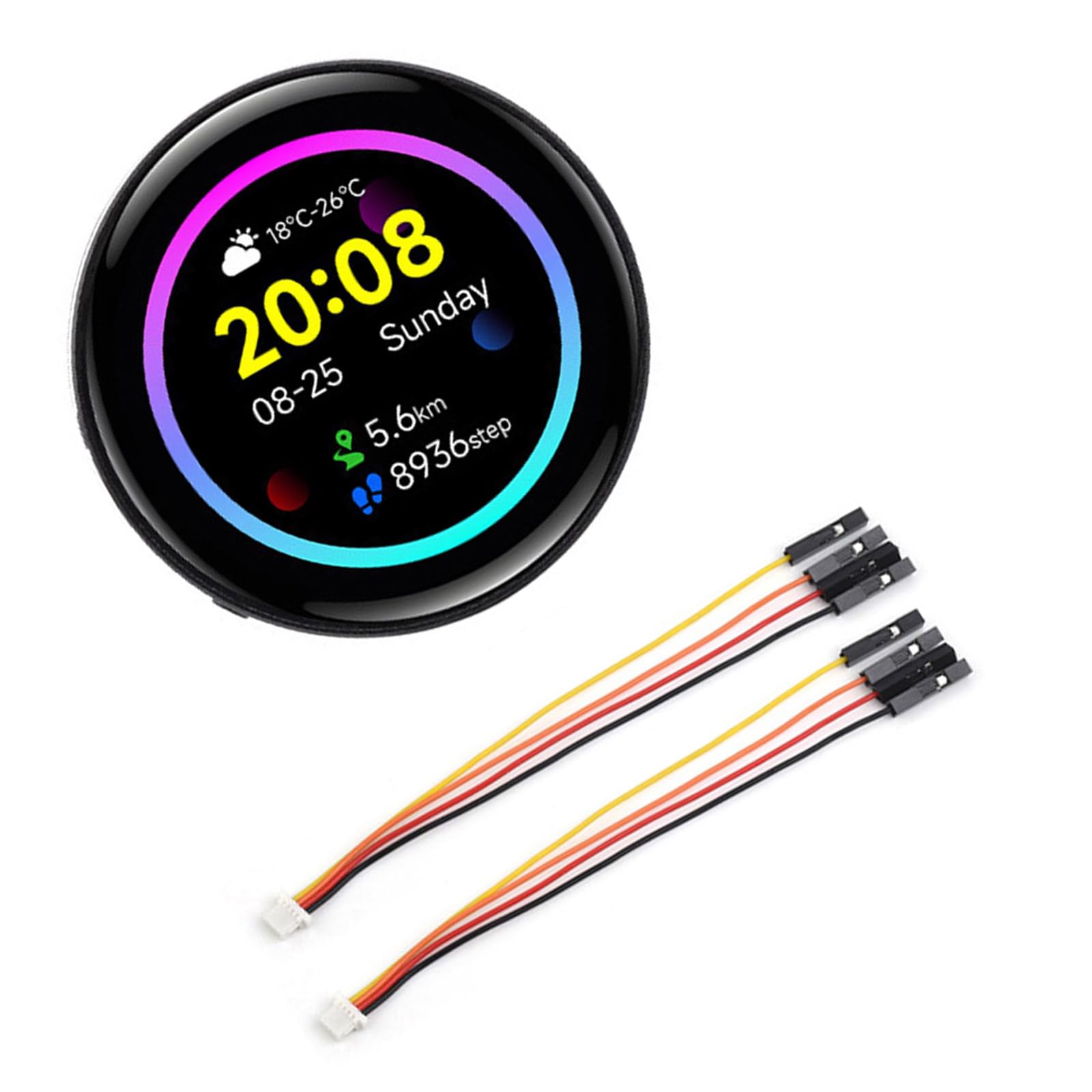 Płyta rozwojowa RP2350 1,43 cala 466 x 466 AMOLED ekran dotykowy i karta mikroed USB typu C programowalna płyta sterująca