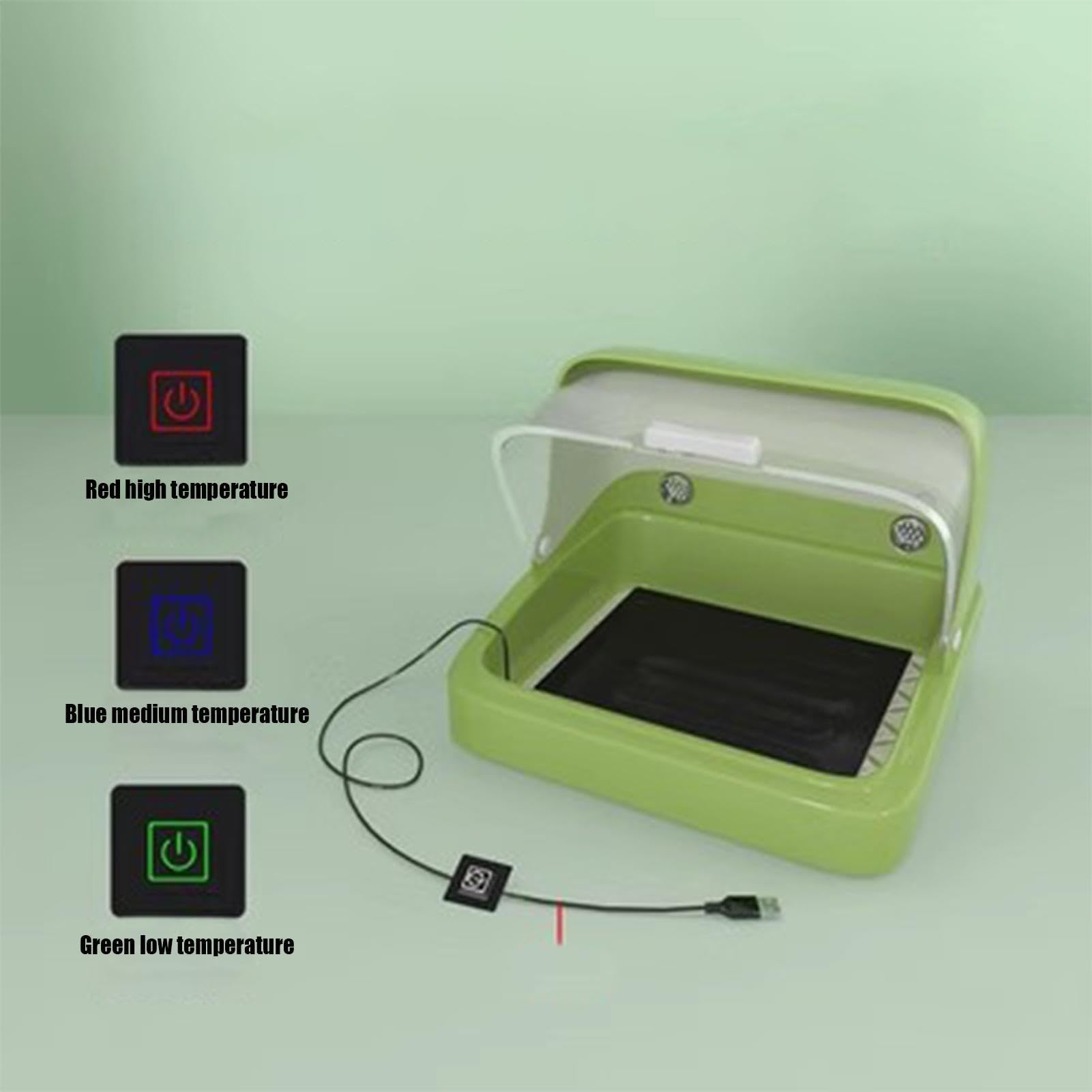 Criadora Pollitos Almohadilla Térmica Transpirable Visual Radiante | Criadora Temperatura Ajustable, Limpieza Fácil Para Pollitos, Patitos, Pavitos Y Codornices