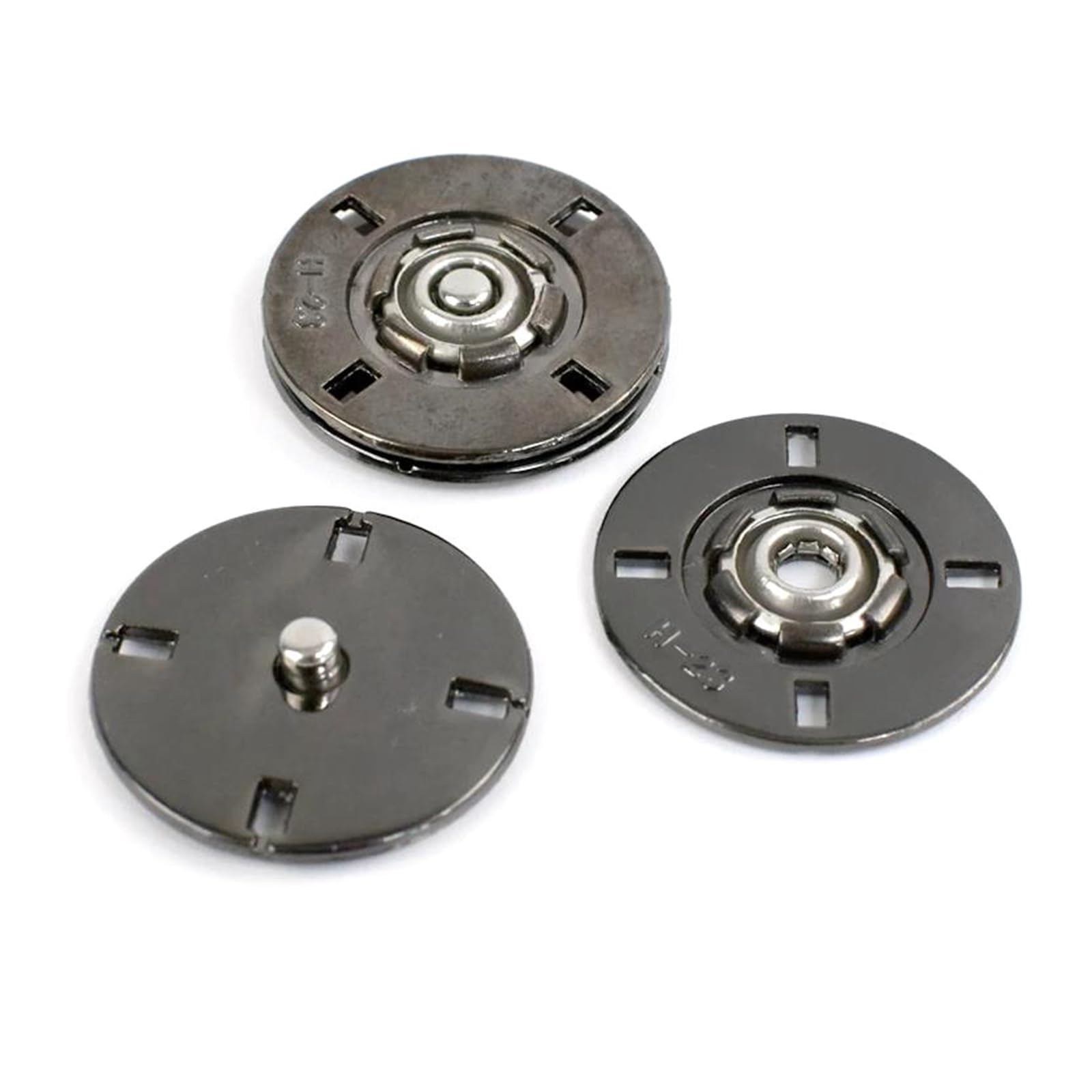 20Sets 10-25mm Invisible Metal Snap Button, Fastener for Female Coat Bag DIY Clothing Snaps Sewing Supplies,18mm