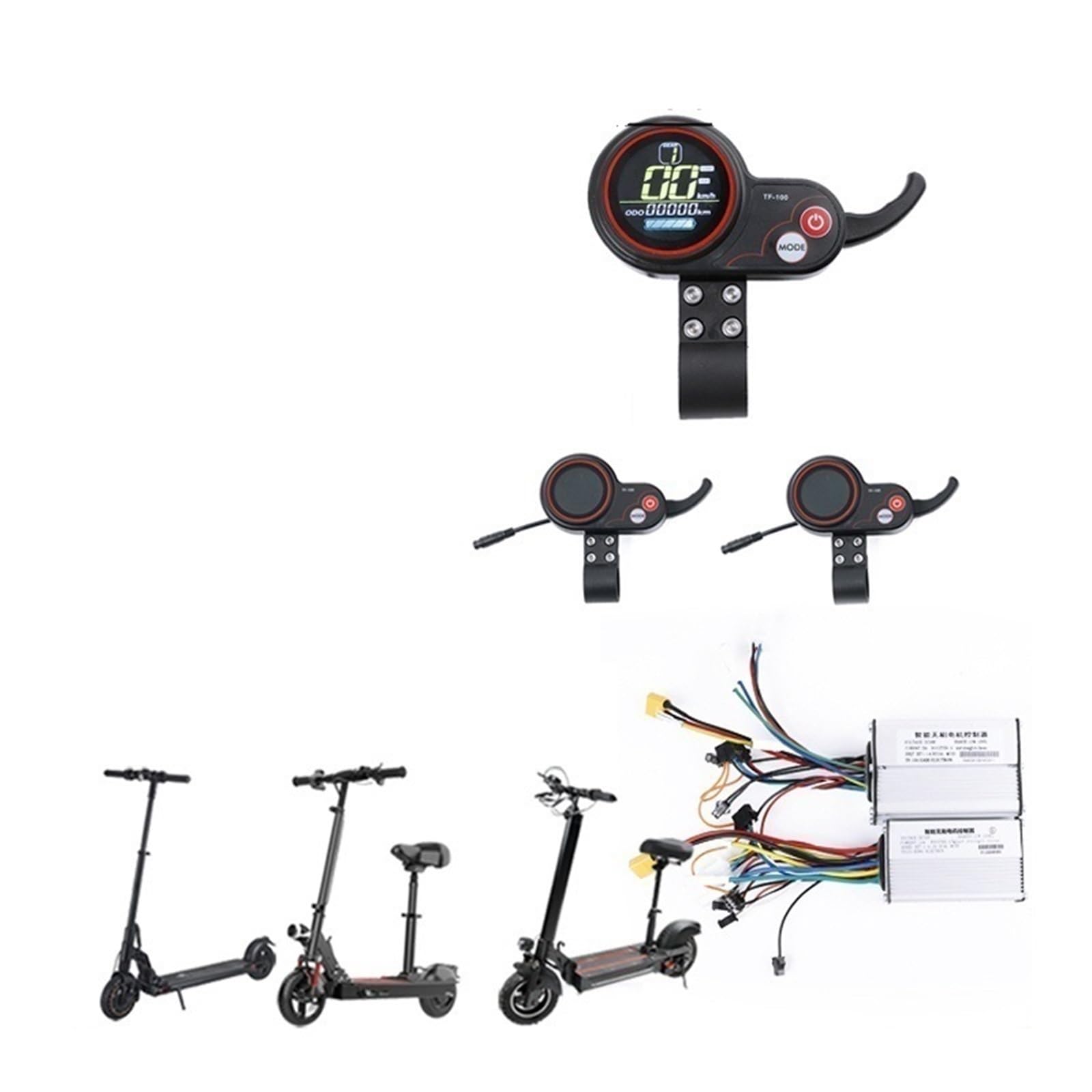 Panel de visualización de scooter con carga USB, pantalla TF-100 de 36V48V, instrumento de comunicación de 5/6 pines, for Kugoo, controlador eléctrico M4 Panel de visualización de patinetes el