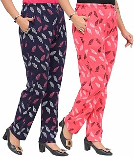Women’s & Girls Cotton Floral Printed Pyjama/Lower/Women’s Track Pant/Lounge Pants | Combo Pack of 2 Price In India