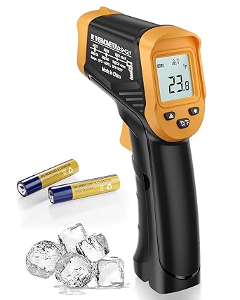 Eventek Infrared Thermometer Gun,58F to 1112F Laser Thermometer Temperature Gun, IR Temp Gun for Cooking, Pizza Oven Accessories, Griddle, AC, Barbecue, Air, Fridge, Engine, Kitchen