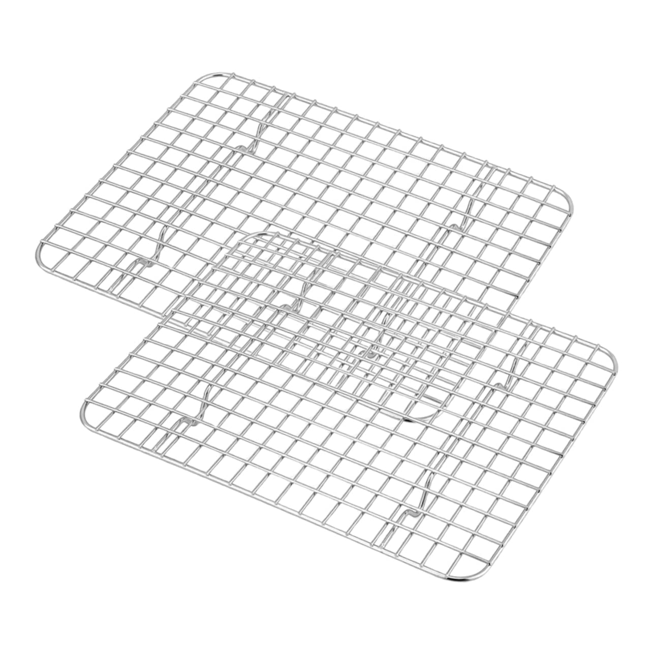 OUNONA 2Pcs Cooling Rack Multi Function Wire Racks for Baking Cooking and Grilling Convenient Kitchen Supply for Cakes Cookies and Hot Dishes