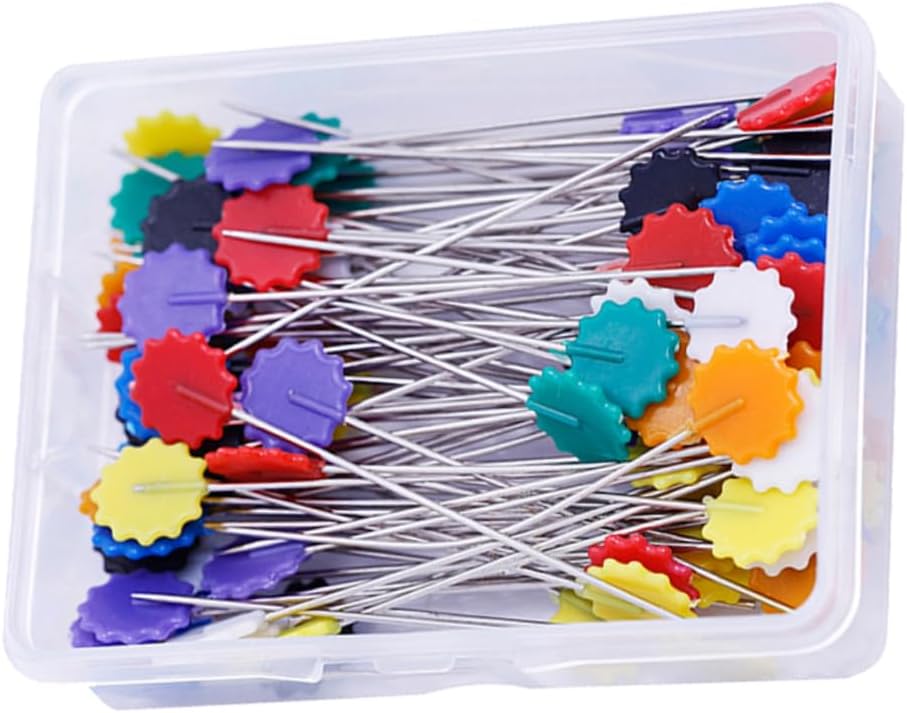 50pcs DIY Sewing Kit Flat Head Straight Pins Safety Pins Bulk Sewing Materials for Clothing Accessories Quilting Quilting Supplies