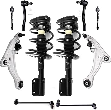 Front shocks and struts Kit for 2007-2012 for Nissan for Altima,2pcs Control Arm and Ball Joint Assembly Replaces 172392/182392 Shock Absorbers Complete Assembly Suspension Kit