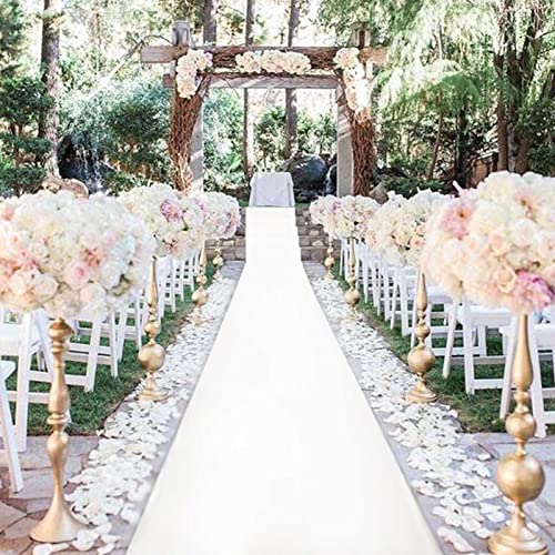 Wedding Aisle Runner White Carpet Runner Aisle Decorations for Weddings Ceremony Indoor and Outdoor (Cuttable)