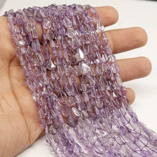Améthyste rose en perles de goutte pour atelier de bijoux bohèmes